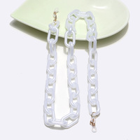 Металлическая цепочка для очков с белыми ромашками и дисками GB140