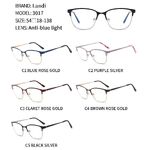 Очки защитные металлические с антибликовым покрытием Landi LD3017