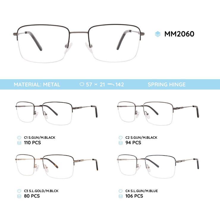 Metal men's frames for glasses MM2060