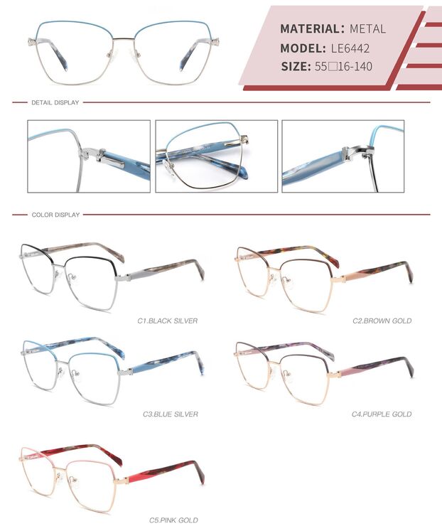 Оправа металлическая полуободковая с флексом LE6442-DA