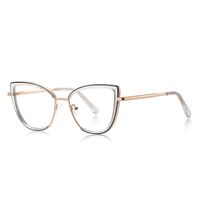 Metal + TR90 plastic Blue Blocker glasses frame for women with UV and blue light protection lenses More FCS3153