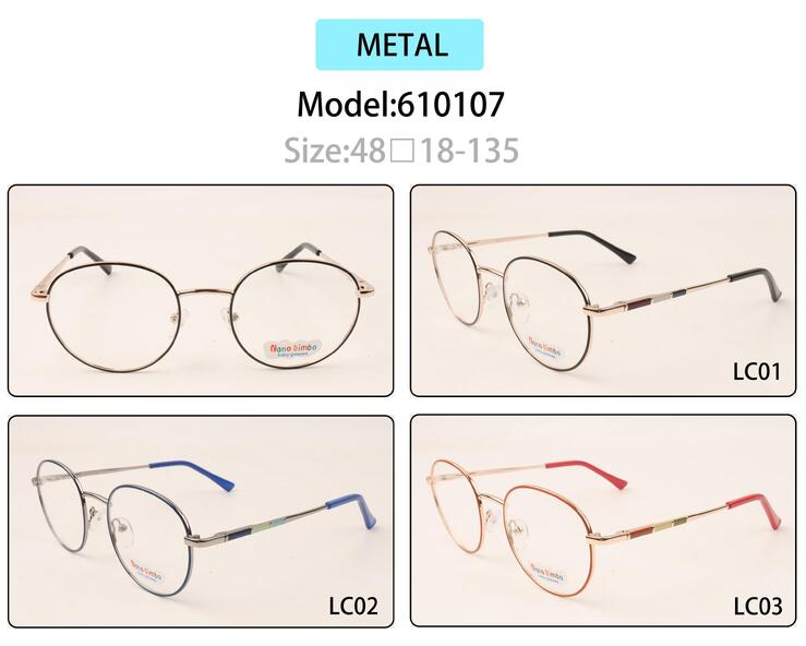 Metal eyeglasses frame for kids with spring hinges Nano Bimbo 610107 (item in stock)