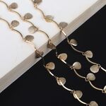 Металлическая нескользящая цепочка золотого цвета, с ракушками, для очков и масок GL740