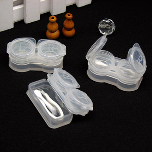 Двухъярусный мини-набор для контактных линз с пинцетом и палочкой XY140, размер 60x28x23 мм