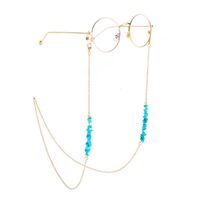 Metal non-slip chain, with turquoise stones, for glasses and masks GL897