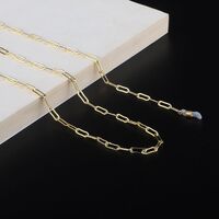 Gold-colored metal non-slip chain, for glasses and masks GL960