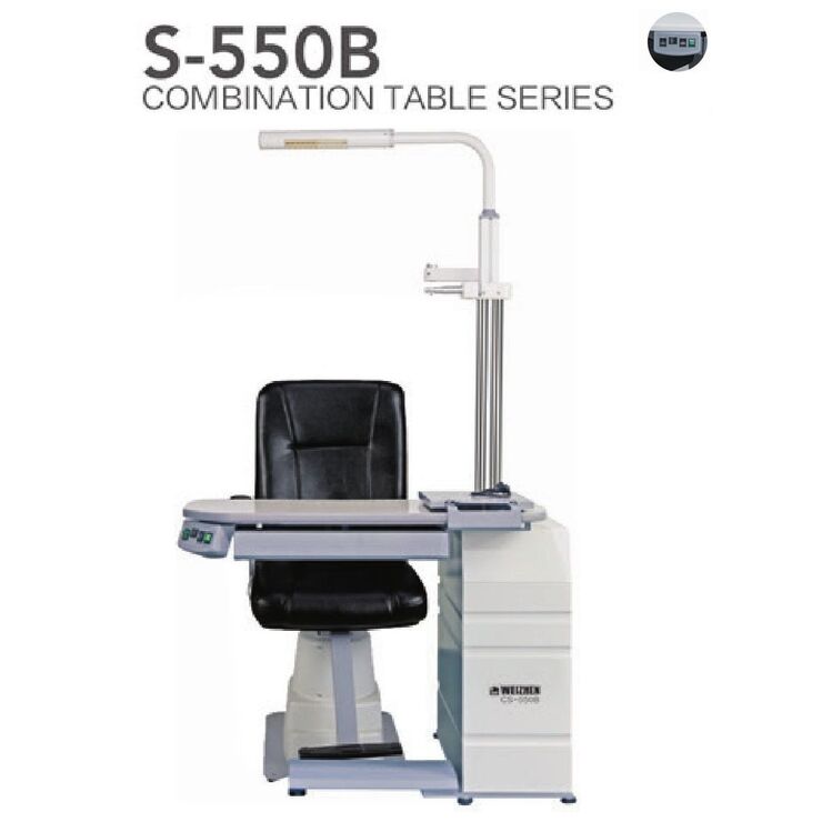 Ophthalmologist workstation, combined table + chair S-550B, tabletop 1020*480 mm
