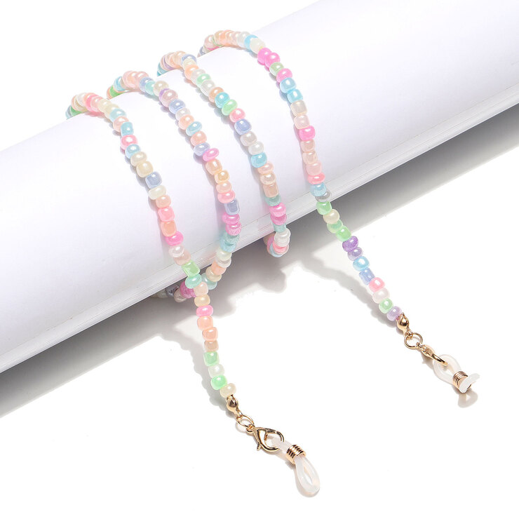 Металлическая цепочка для очков и масок с бусинами GL1152