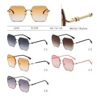 Polarized metal sunglasses with nylon lenses for women Leke S5508