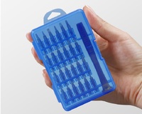 Universal screwdriver set with 24 interchangeable nozzles