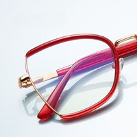 Metal + TR90 plastic Blue Blocker glasses frame for women with UV and blue light protection lenses More FCS3158
