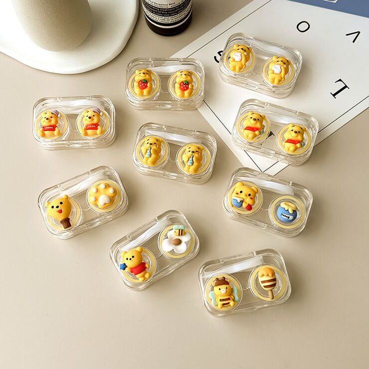 Mini soft contact lens kit retractable W806-01黄熊