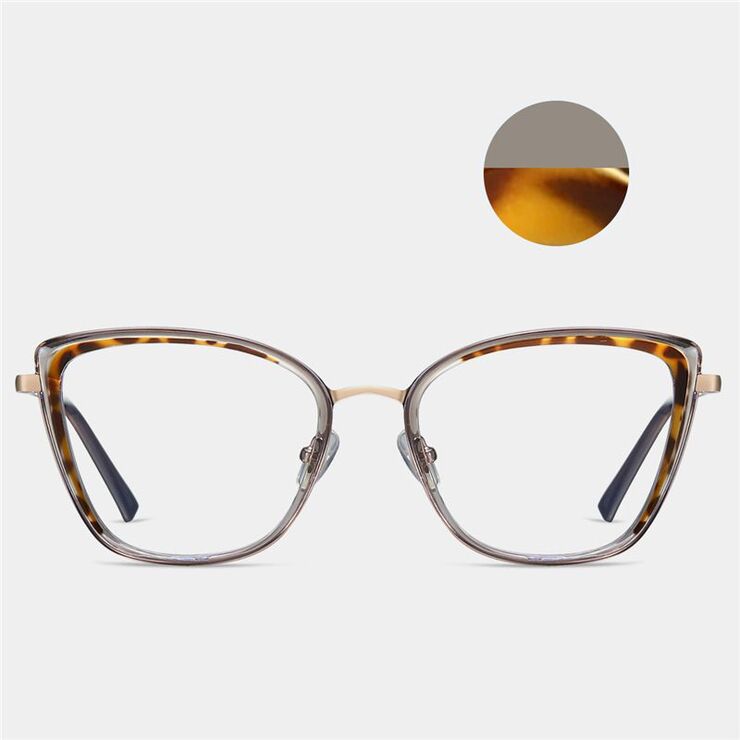 Combined frame (metal + TR90) or glasses with blue light protection, with spring hinges FA87260