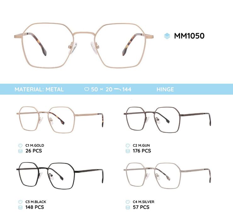 Metal men's frame for glasses MM1050
