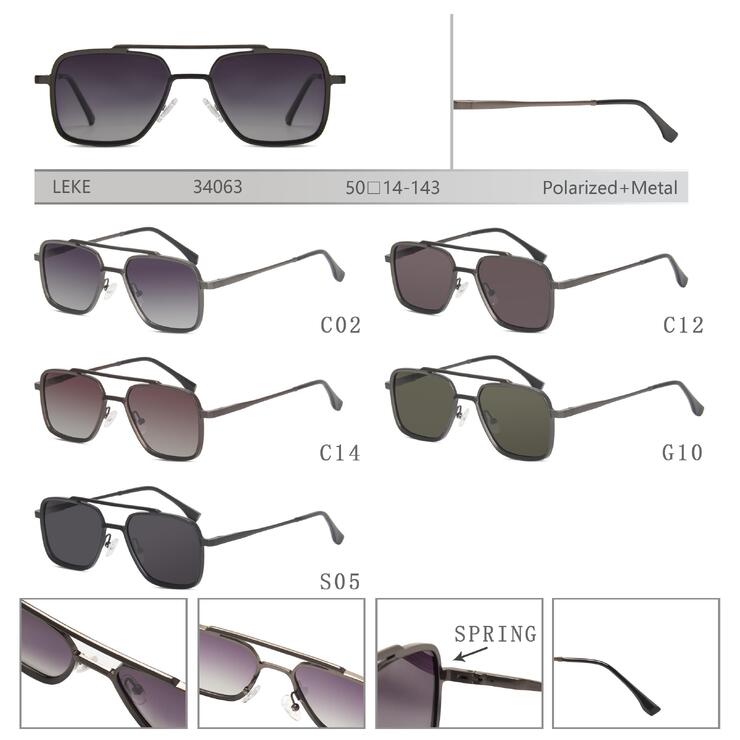 Polarized metal sunglasses for women Leke LK34063