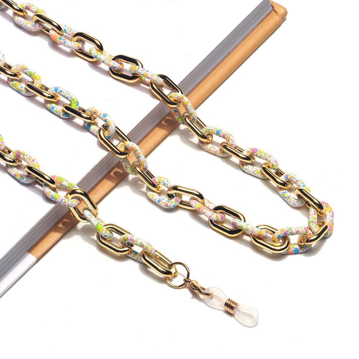 Fashion ccb material glasses chain with rhinestones GB144