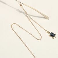 Металлическая нескользящая цепочка золотого цвета, c черепахой, для очков и масок GL1844