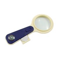 Magnifier with universal backlight and compass, magnifying glass with handle 1066-XX, diameter: 50 mm, magnification: 5X
