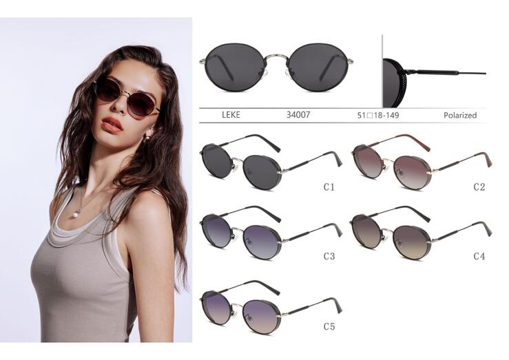 Polarized metal sunglasses for women Leke LK34007