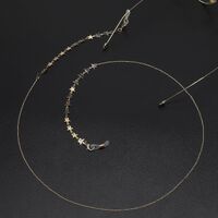 Металлическая нескользящая цепочка золотого цвета, со звездами, для очков и масок GL766