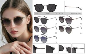 Polarized metal sunglasses for women Leke LK34029