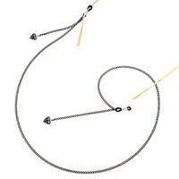 Металлическая нескользящая цепочка черного цвета, с подвеской в виде диаманта, для очков и масок GL369