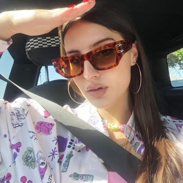 Пластиковые солнцезащитные очки в форме 