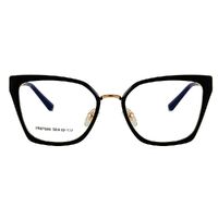 Combined frame (metal + TR90) or glasses with blue light protection, with spring hinges FA87006