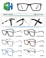 Plastic acetate frame with spring hinges CH7806-DA