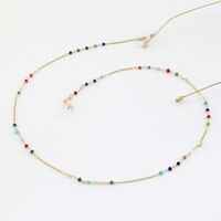 Metal non-slip chain gold, with colorful crystal, for glasses and masks GL986