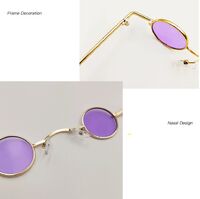 Metal retro mini sunglasses R01