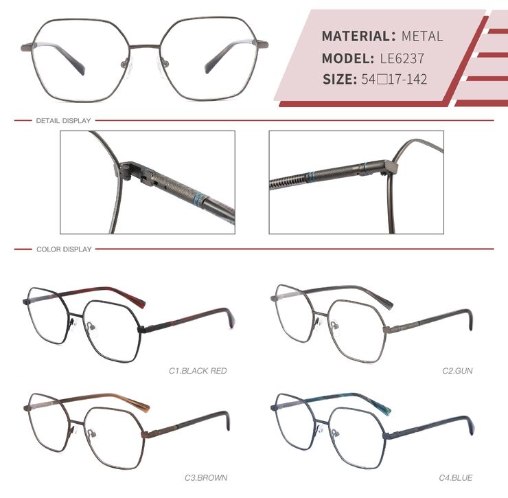 Оправа металлическая мужская LE6237-DA