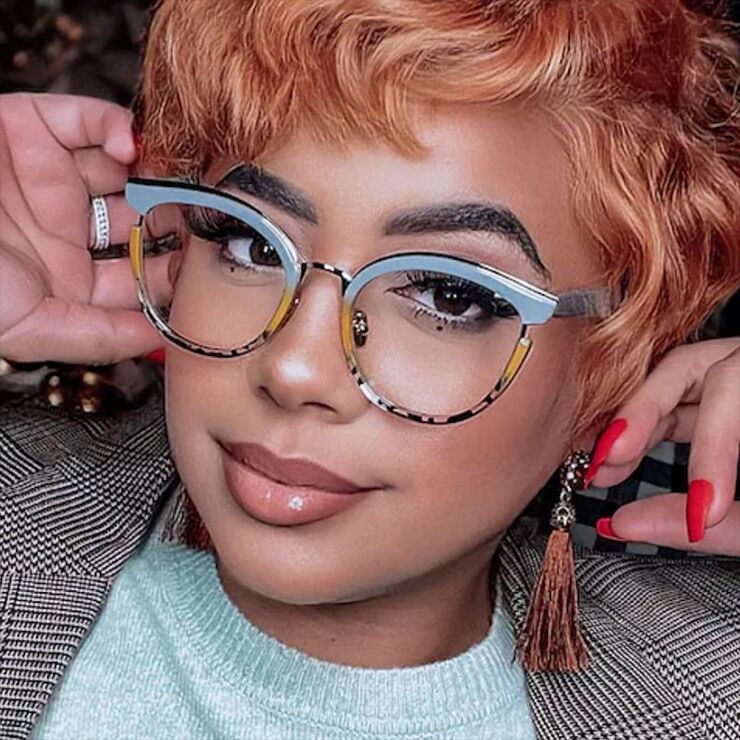 Очки пластиковые TR90 женские с защитой от синего света 5033-97551-PN