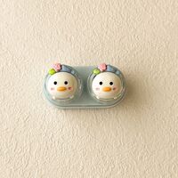 Mini soft contact lens kit retractable W-CT29头戴粉花