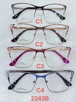 Metal frame for glasses with spring hinges 2243B