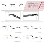 Metal rimless on screws frame for men with spring hinges LE6196-DA