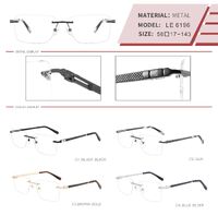 Оправа металлическая безободковая на винтах мужская с флексом LE6196-DA