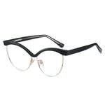 Combined frame (metal + TR90) or glasses with blue light protection, with spring hinges FA87283