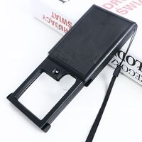 Folding magnifier with universal backlight 21015-XX, dimensions: 45*45 mm, ⌀20 mm, magnification: 3X, 6X