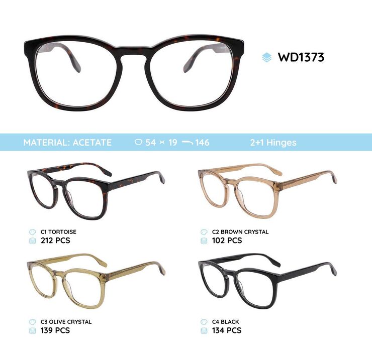 Оправа для очков женская пластиковая из материала ацетат WD1373