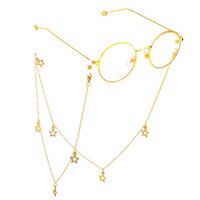 Металлическая нескользящая цепочка, со звездами, для очков и масок GL152