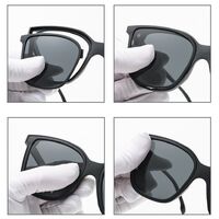 Оправа пластиковая из поликарбоната + 3 раздельные поляризационные солнцезащитные насадки (клипон) на магните + футляр El Dorado EL9806