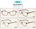 Metal eyeglasses frame for men with spring hinges 260015 (item in stock)