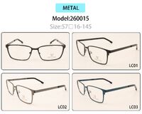 Metal eyeglasses frame for men with spring hinges 260015 (item in stock)