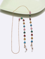 Цепочка для очков с нектариновыми сердечками GL1343