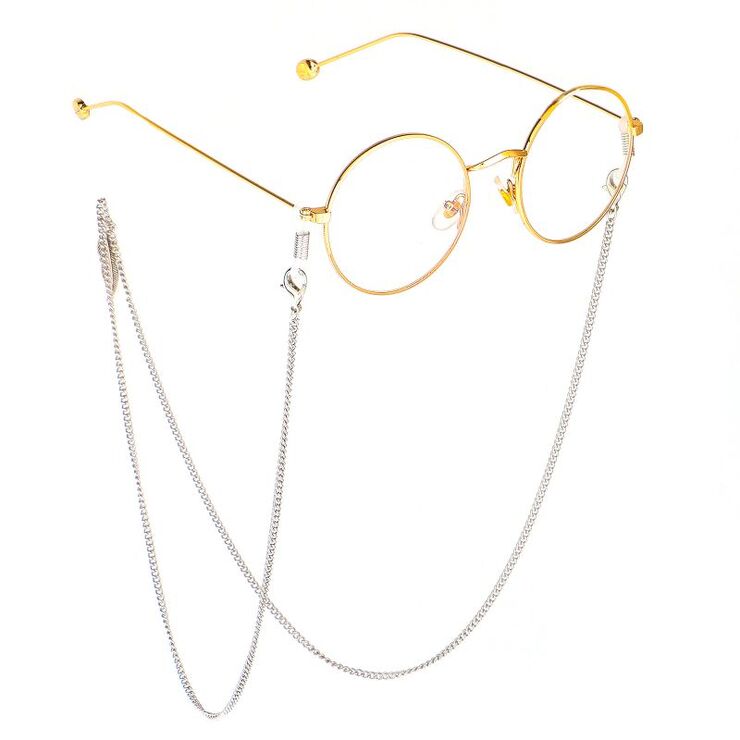 Металлическая нескользящая цепочка, c листом, для очков и масок GL287-2