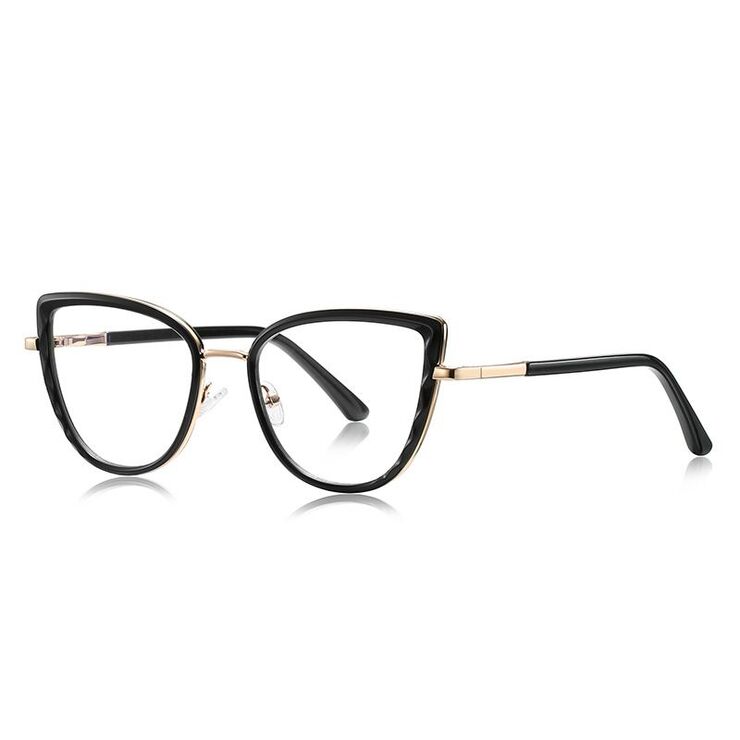 Metal + TR90 plastic Blue Blocker glasses frame for women with UV and blue light protection lenses More FCS3151