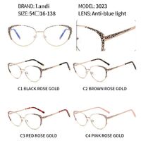 Protective metal glasses with anti-blue light lenses Landi LD3023