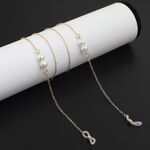 Metal non-slip chain, with pearls, for glasses and masks GL866