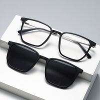 TR90/PC plastic frame + 5 polarized sun protection magnet clip-on set + leather bag El Dorado EL2376